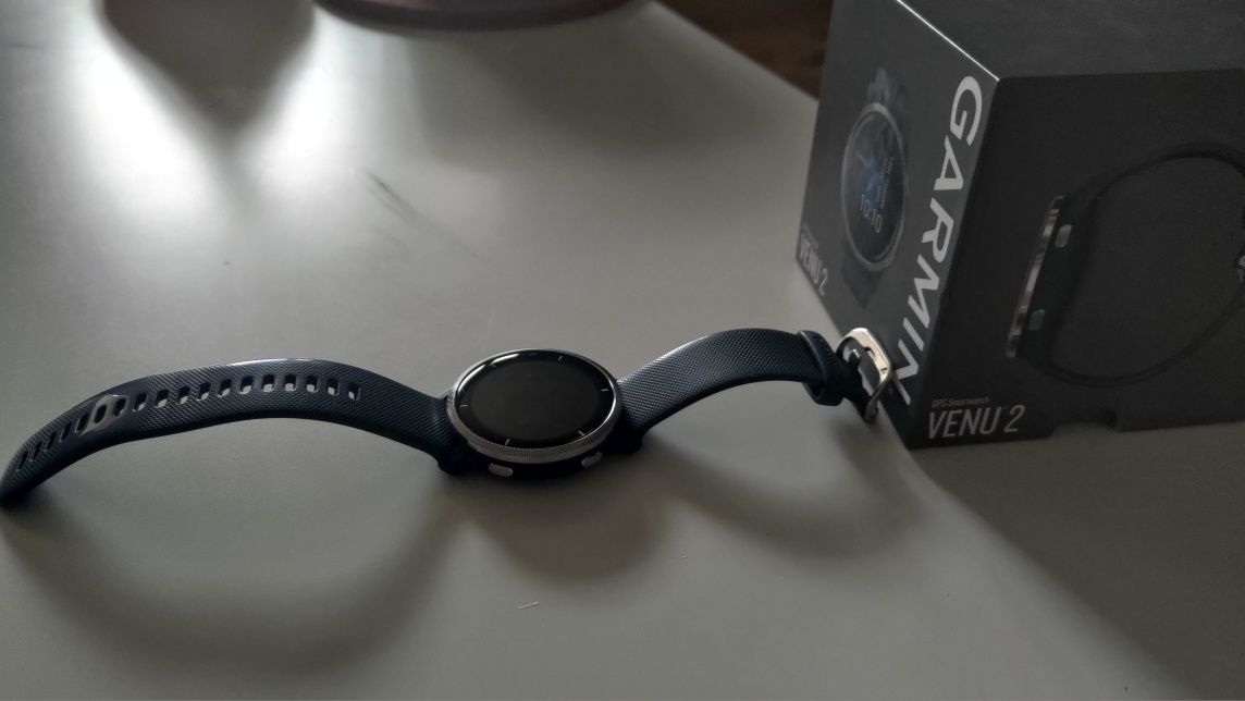 Opaska Smartwatch Garmin Venu 2 niebieski srebrny