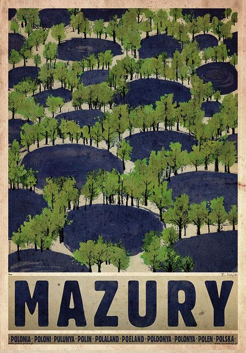 Plakat Mazury 4 pory roku Polska Ryszard Kaja