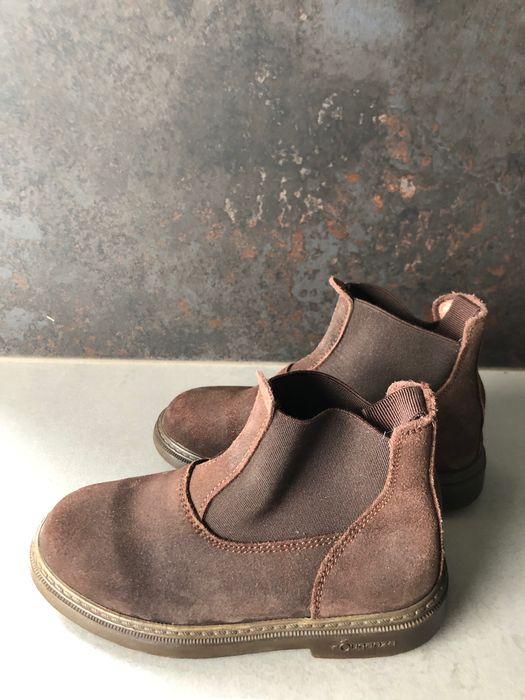 Skórzane sztyblety jeździeckie dla dzieci FOUGANZA Classic rozm 29