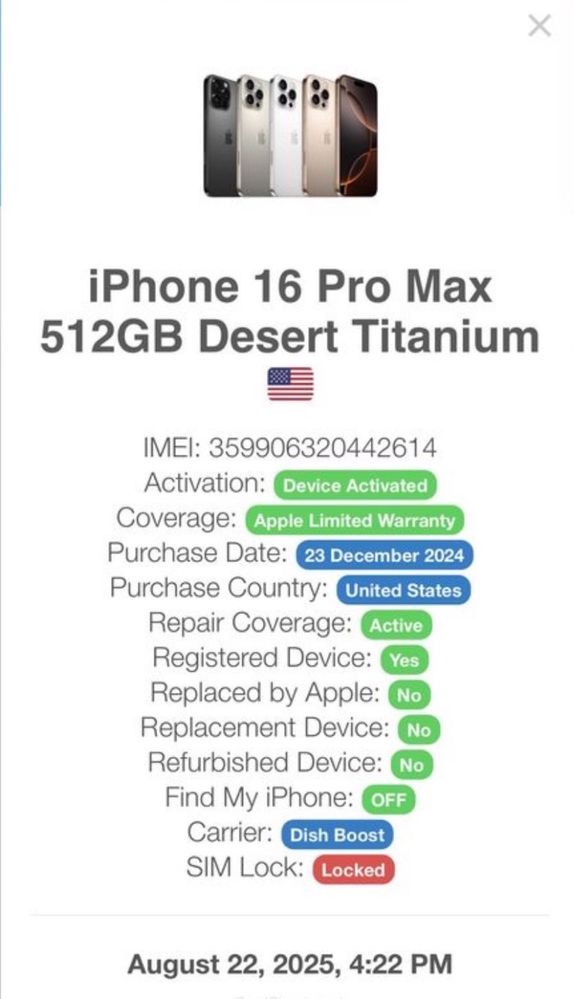 Iphone 16 Pro Max 512 gb