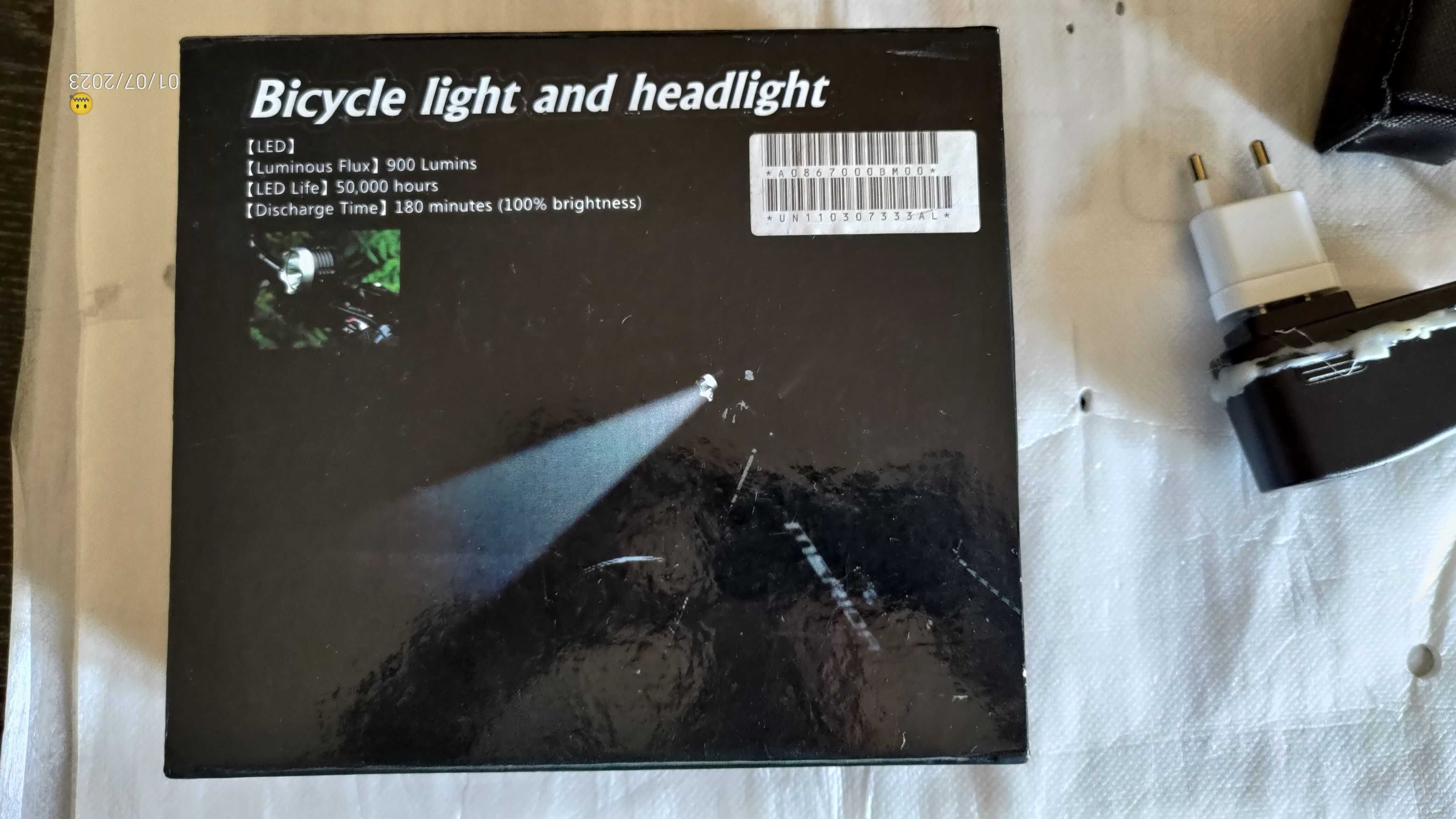 Lanterna Led para bicicleta com bateria