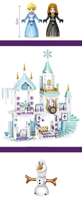 Klocki Elsa Kraina Lodu Zamek Pałac Lodowy 360 ele jak klocki lego
