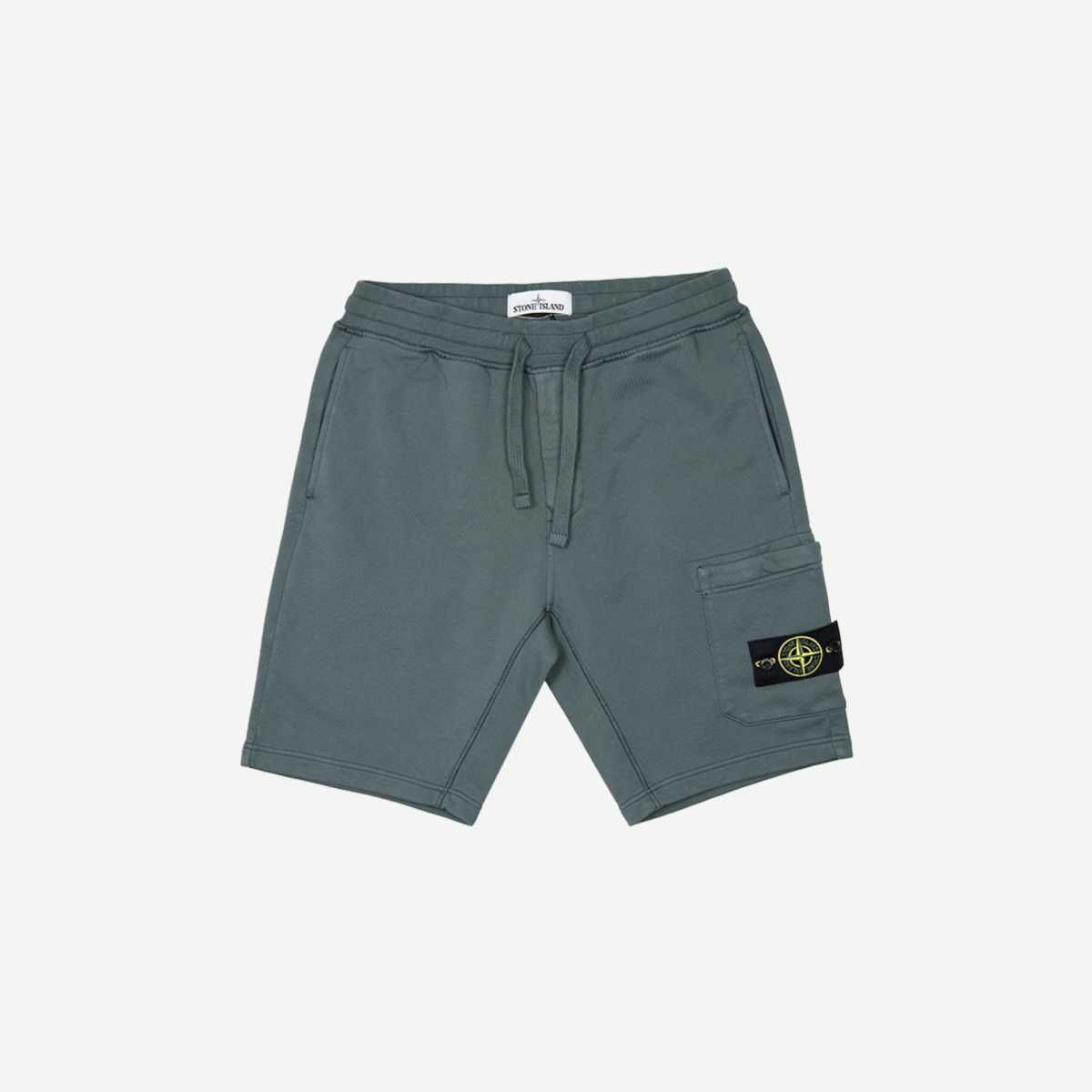 Шорти STONE ISLAND 64651 Garment-Dyed Cotton Shorts Dark Green SI0167-