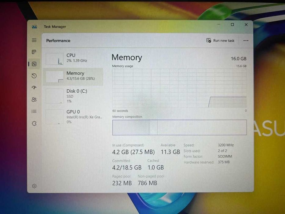 Asus Vivobook x1504v i5 1334U/16GB DDR4/Iris Xe w BDB Stanie Wymiana
