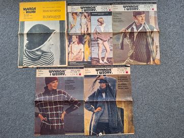 Wykroje i wzory, Kobieta i życie, 5 numerow 1972, 1979, 1983