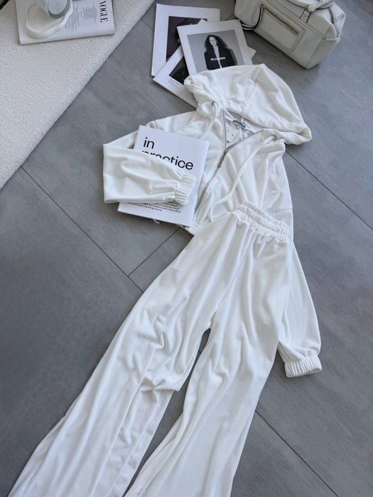 Велюровый костюм женский спортивный штаны топ кофта zara el milas