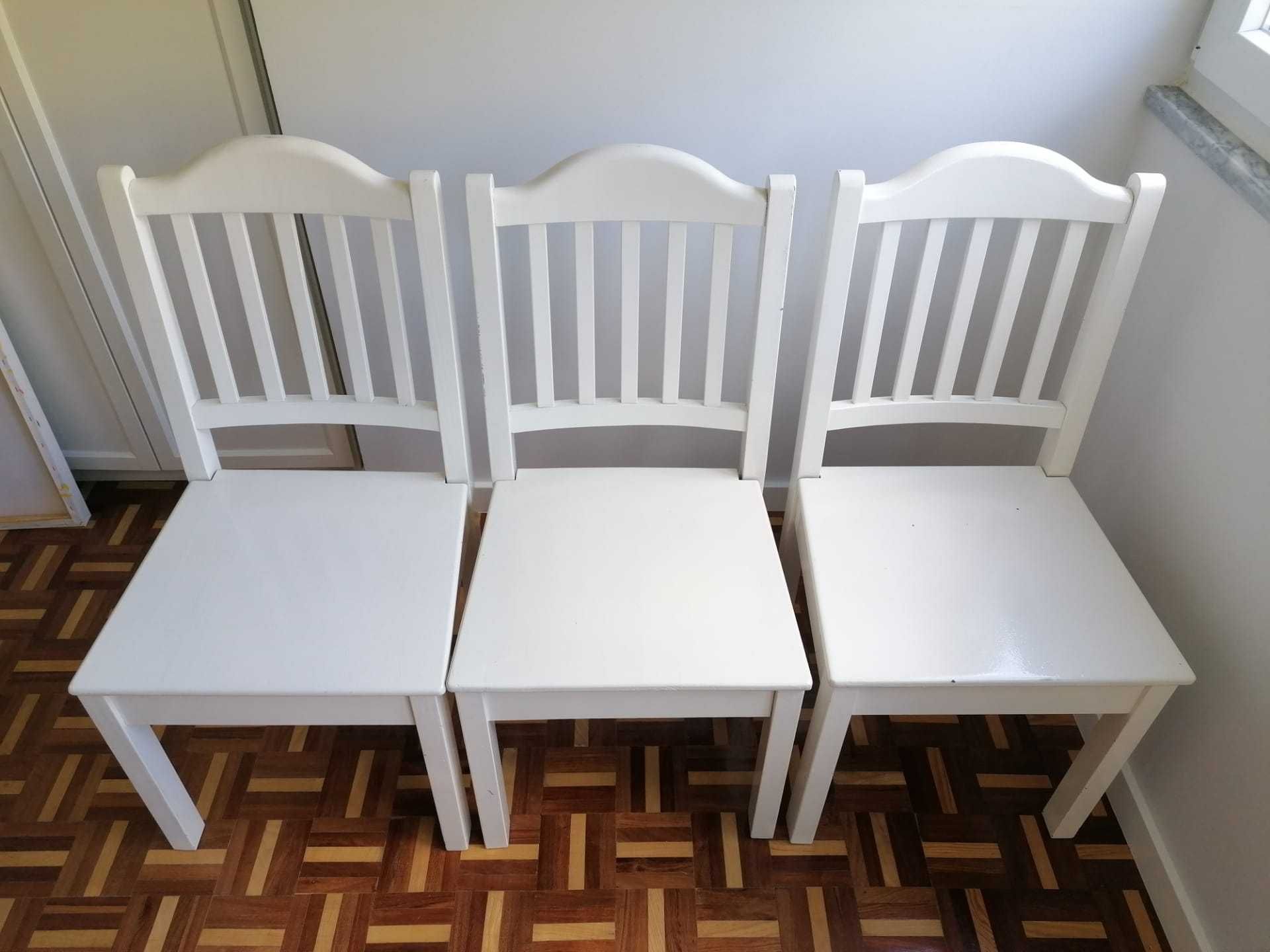 6 Cadeiras de madeira Branca - Cerejeira