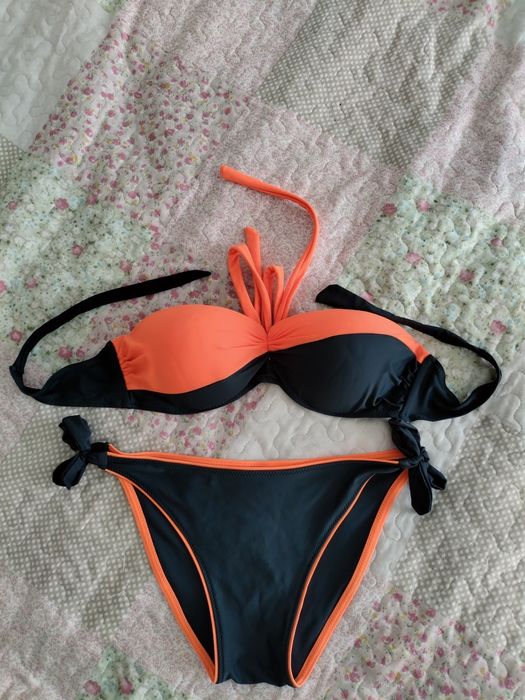 Яскравий купальник бандо, розмір L/XL