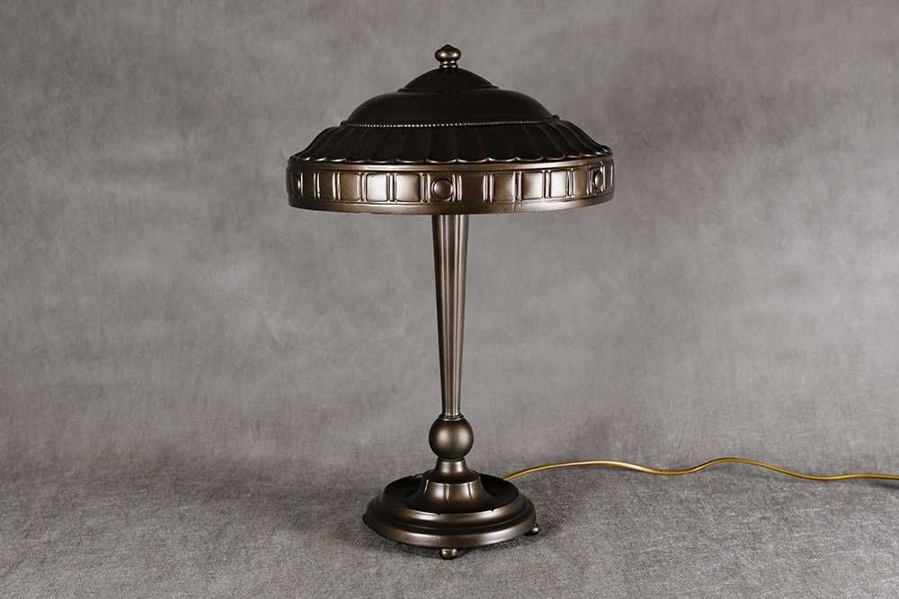 Klasyczna lampa biurkowa z mosiądzu – Art Deco, I poł. XX w.