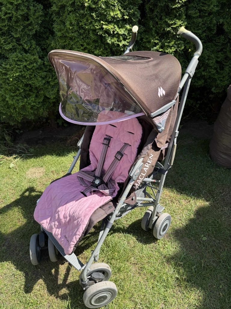 Wózek spacerowy Maclaren Techno XLR – brązowo-różowy