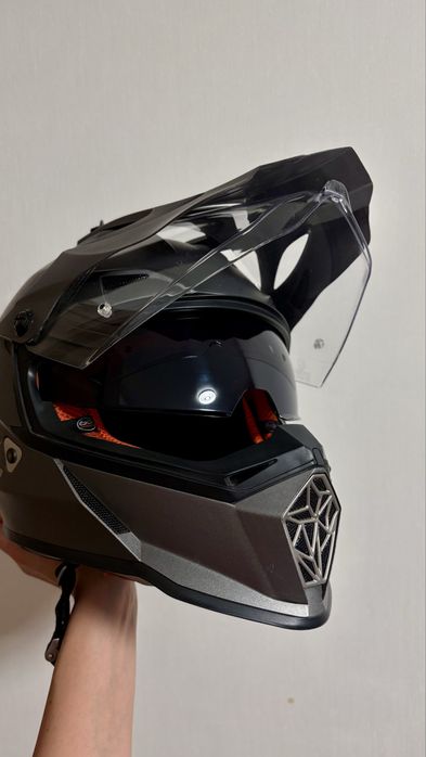 Мотошолом LS2 MX436 Pioneer EVO Titanium Black