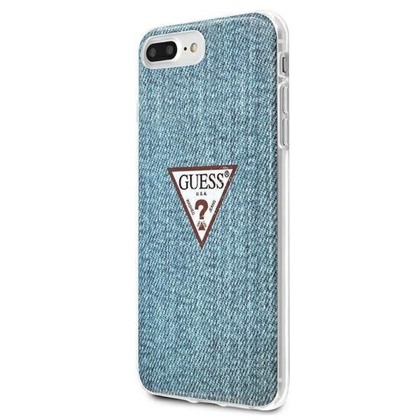 Etui Guess Jeans na iPhone 7/8 Plus - Niebieskie Hardcase