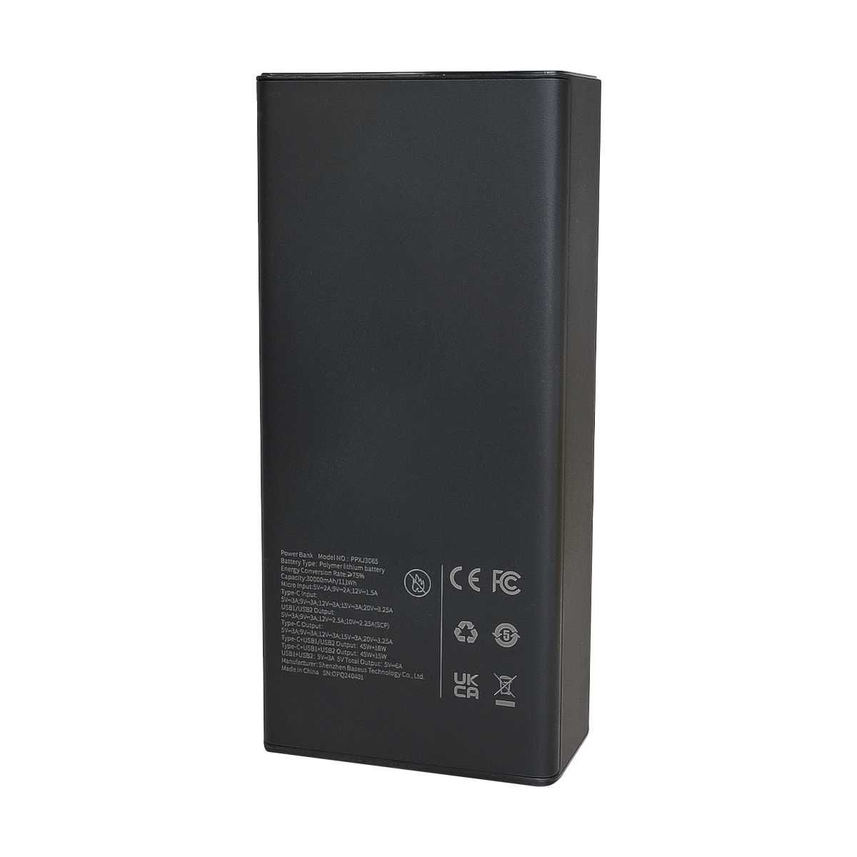 Power Bank Baseus Star-Lord Display 65W 30000 mah Зарядка ноутбуків