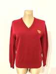 Sweter wełniany szkocki czerwony 100% wełna Lyle&Scott 38