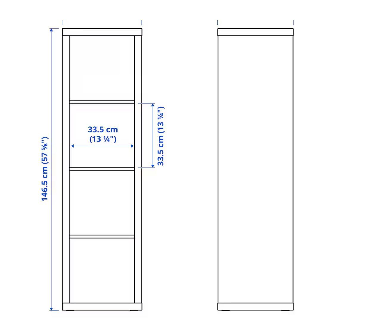 IKEA Kallax Regał Biały 4x1 kostki