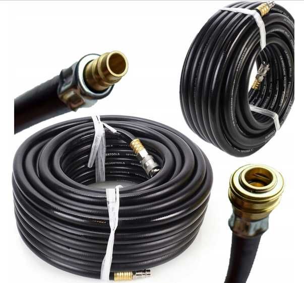 WĄŻ do kompresora gumowy pneumatyczny 10M wzmocniony 6x12mm