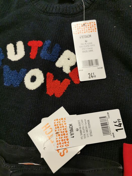 Ubrania dla chłopca 98/104 nowe z metką TAO spodnie sweter tshirt r