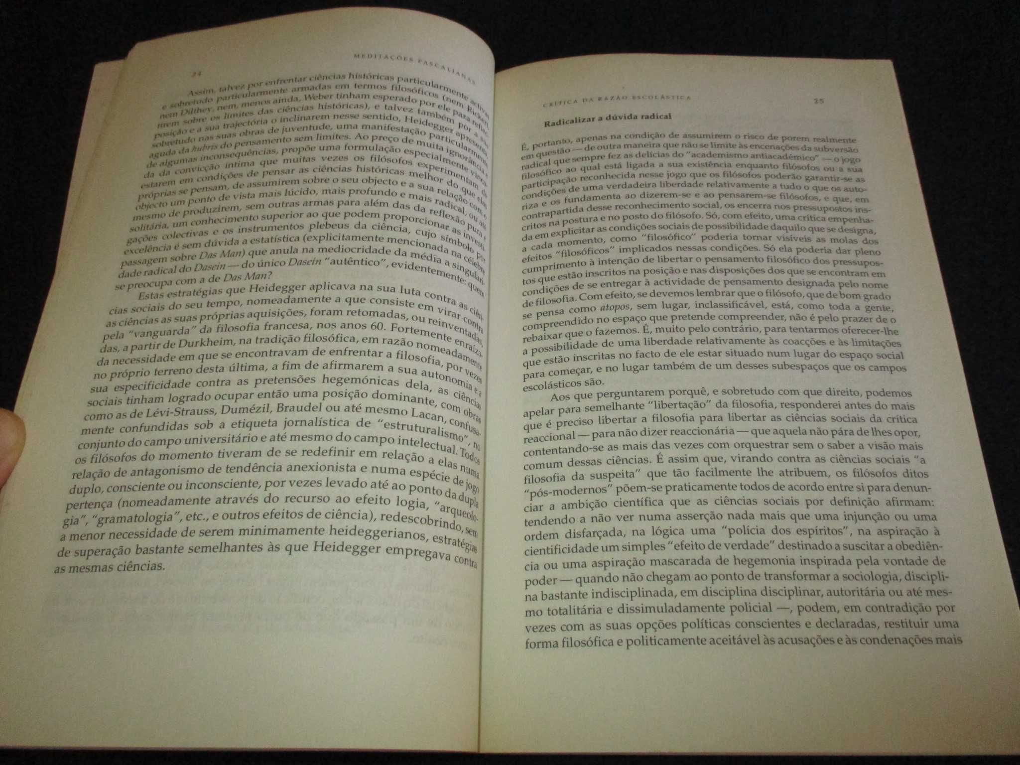 Livro Meditações Pascalianas Pierre Bourdieu