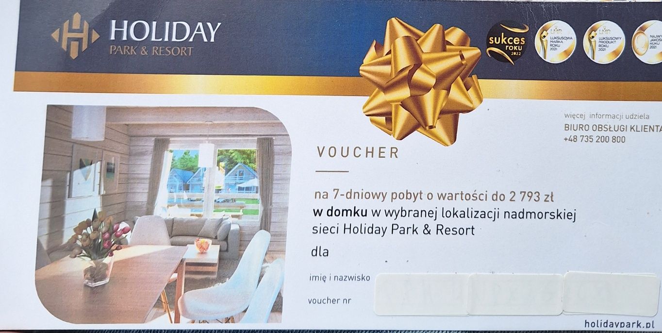 Voucher holiday park resort wakacje