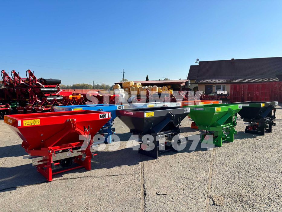 rozsiewacz nawozów/2-talerze/hydraulika/plandeka/ TYTAN/ocynk/siewka