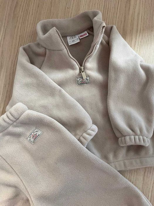 ZARA, Ciepły dres dla dziecka – bluza i spodnie, roz 86