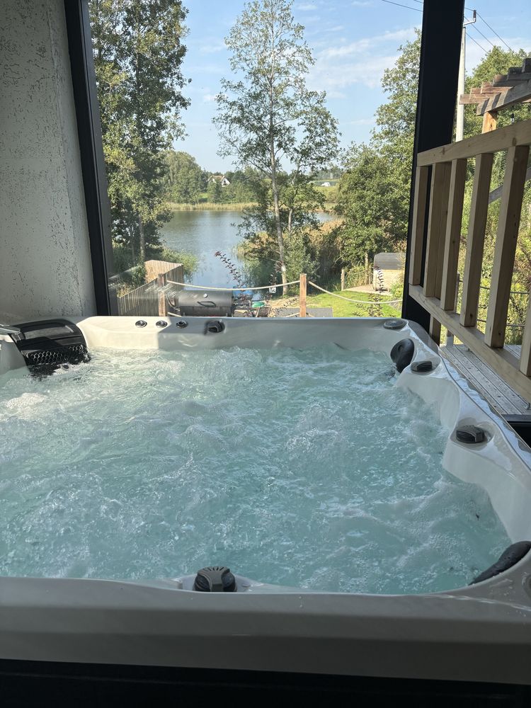 Jezioro Mazury Linia Brzegowa Basen Sauna Jacuzzi Willa całoroczna