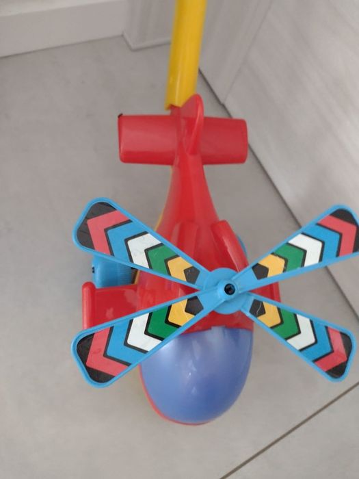 Duży helikopter chodzik pchacz jeździk pchanka