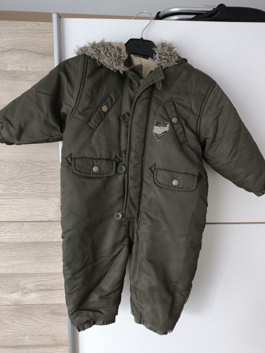Kombinezon na zimę 80 dla chłopca khaki