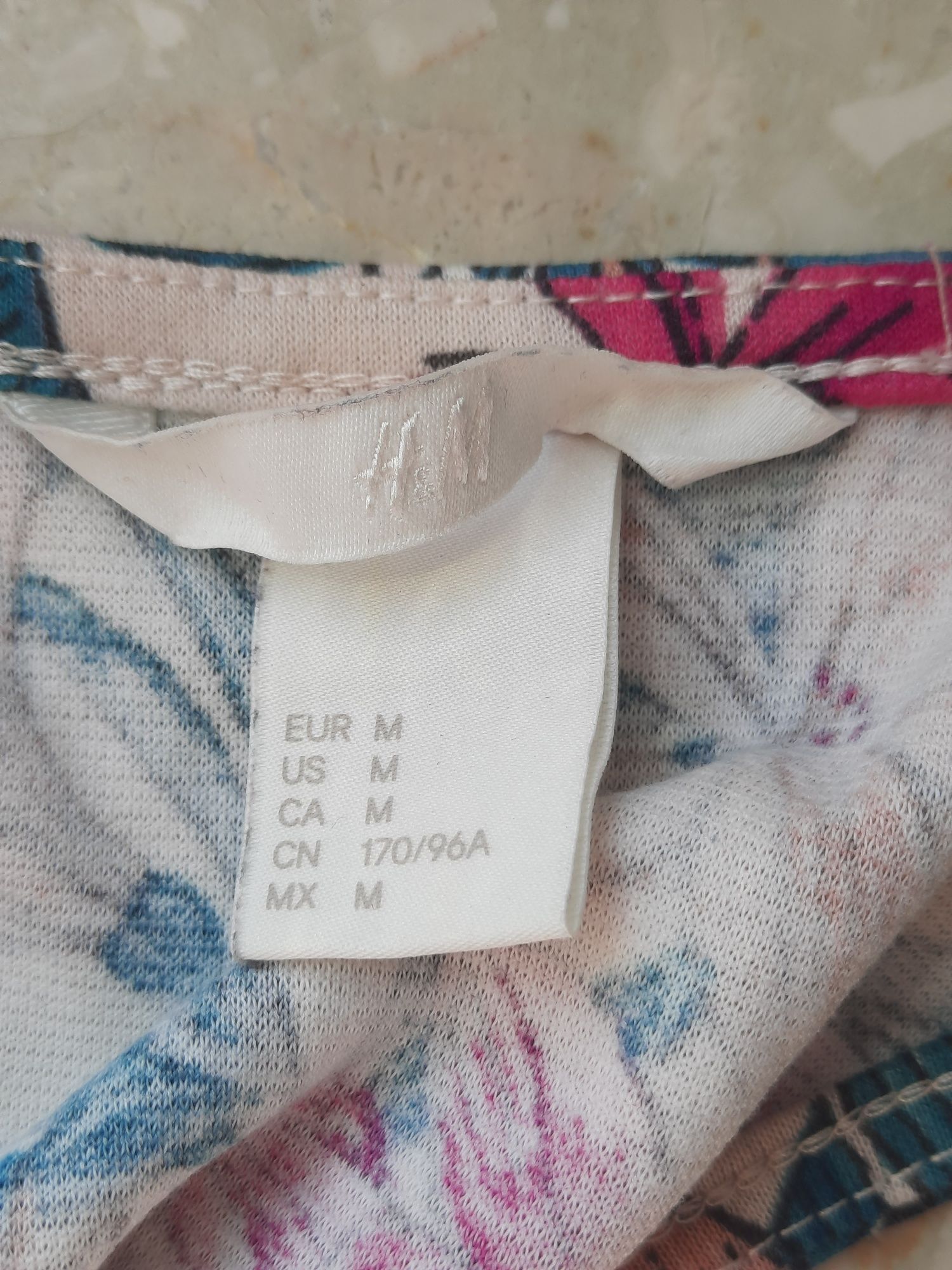 Sukienka damska na lato bez rękawów motyw roślinny H&M r. M 170/96A