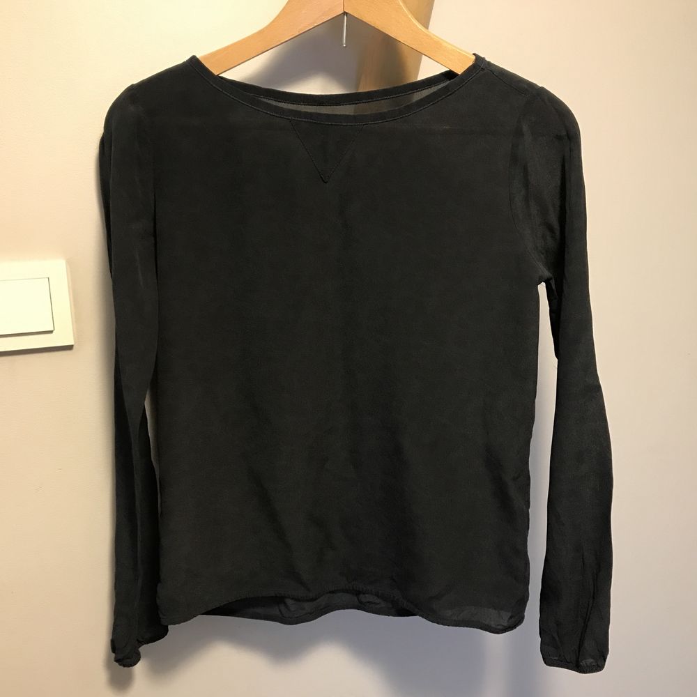 Jedwab Massimo Dutti bluzka „czarna pantera” XS/S jedwabna silk