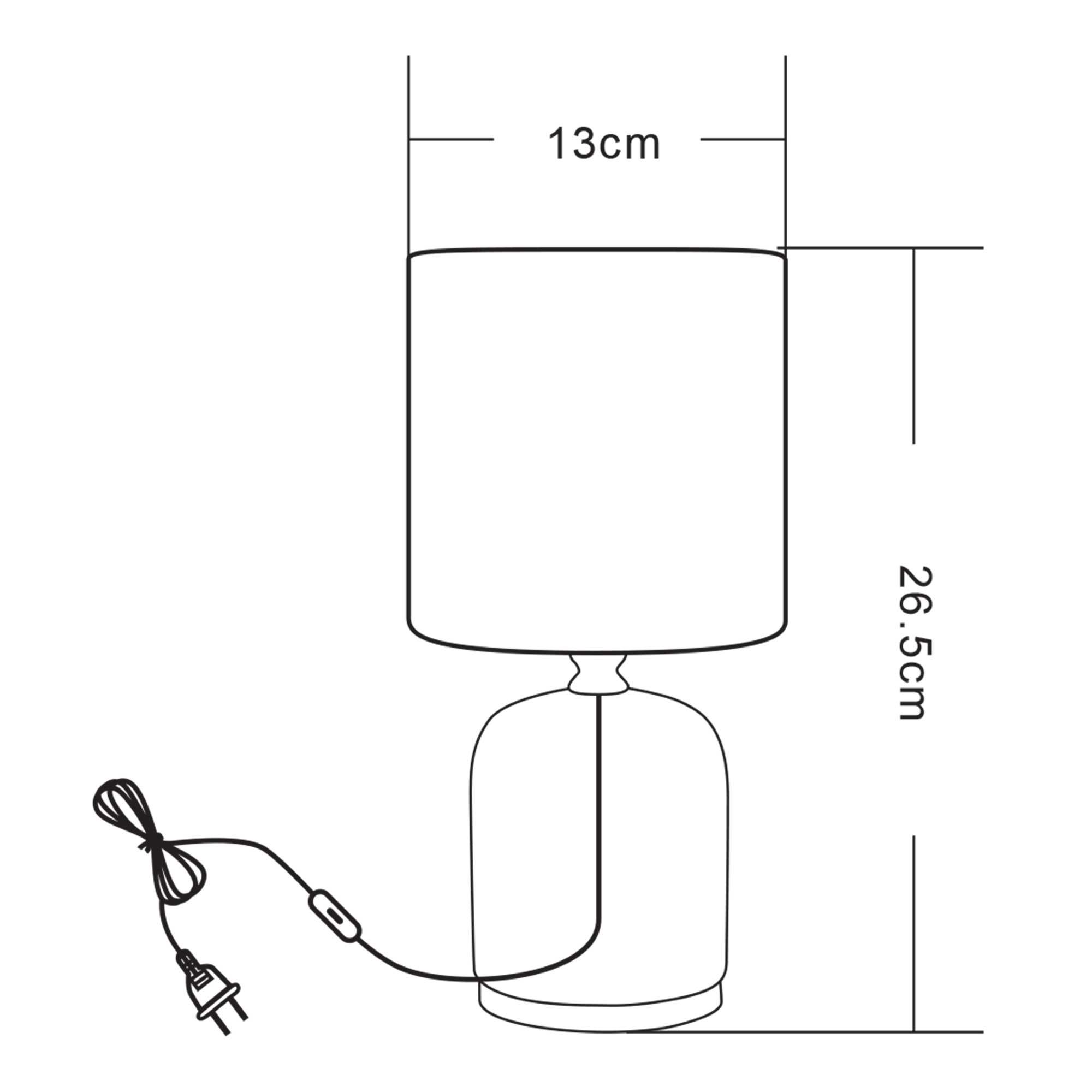 Lampa stołowa z abażurem czarno-złota 26,5 cm