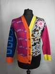 Sweter damski patchwork vintage S/M