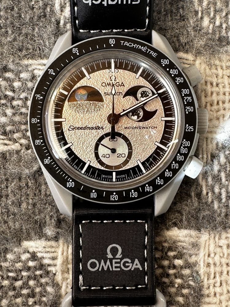 Годинник Omega x Swatch Mission to the Moon Moonphase З Коробкою!