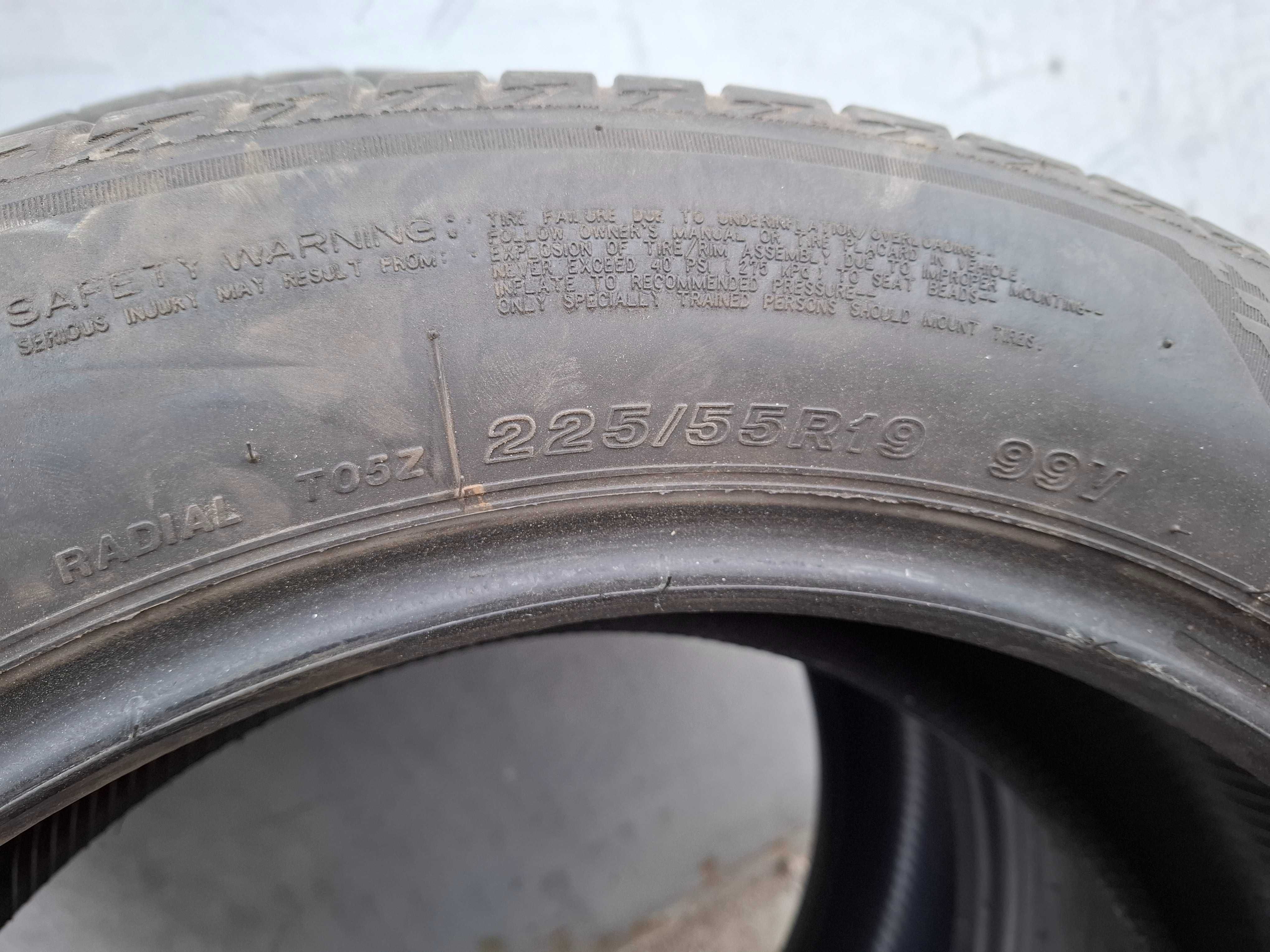 Sprzedam opony Bridgestone 2szt 225/55R 19