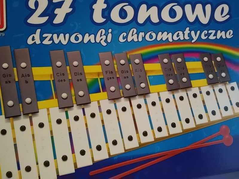 Dzwonki chromatyczne 27 głosowe dwurzędowe tzw polskie cymbałki