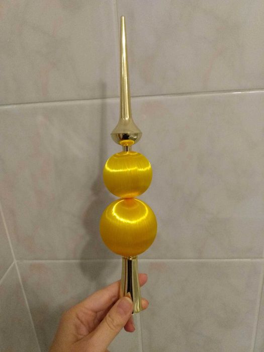 Nowy czubek na choinkę żółto - złoty (Poznań)