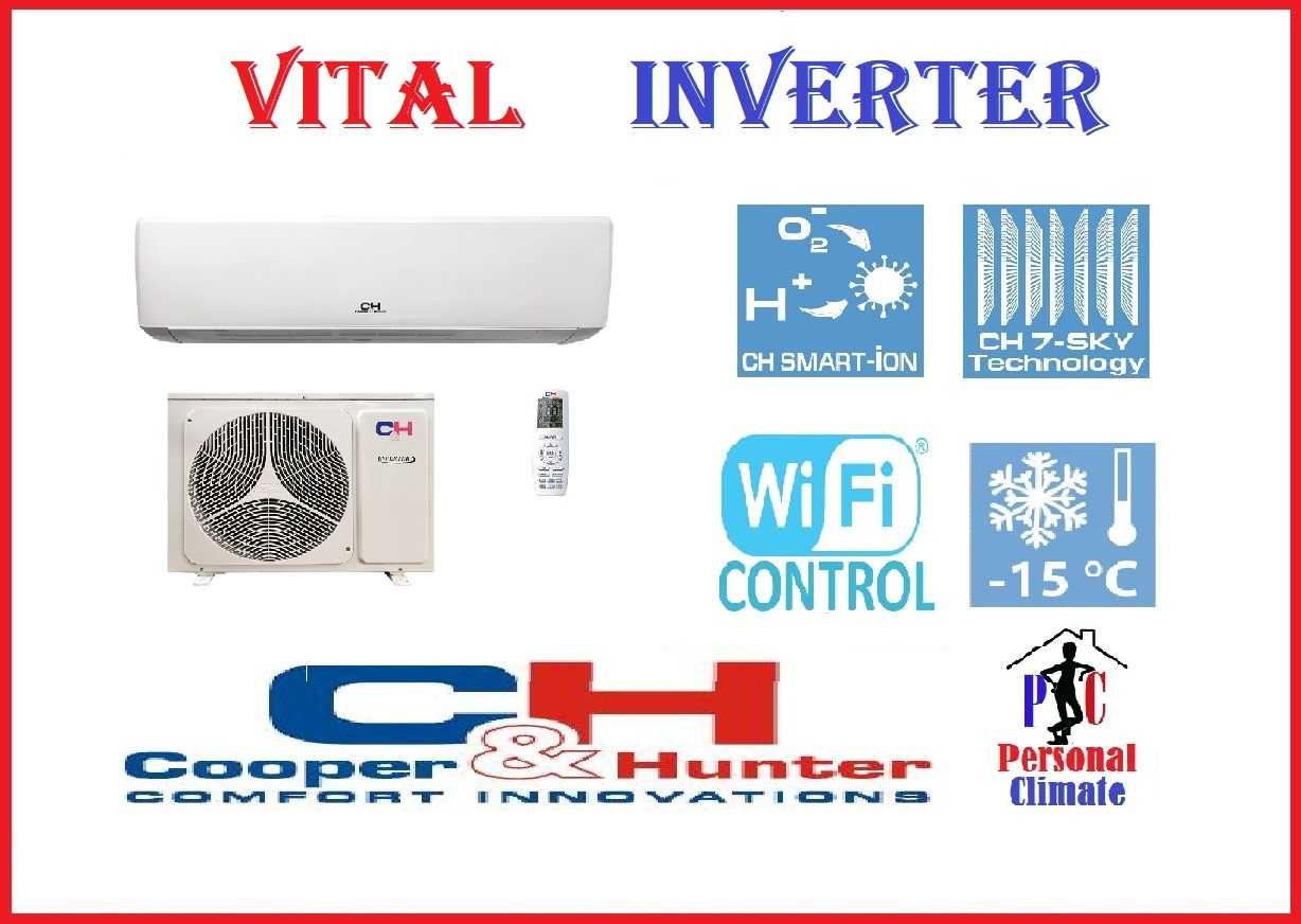 Кондиціонер Cooper Hunter CH-S18FTXF2-NG Inverter WiFi 50 м2 Монтаж