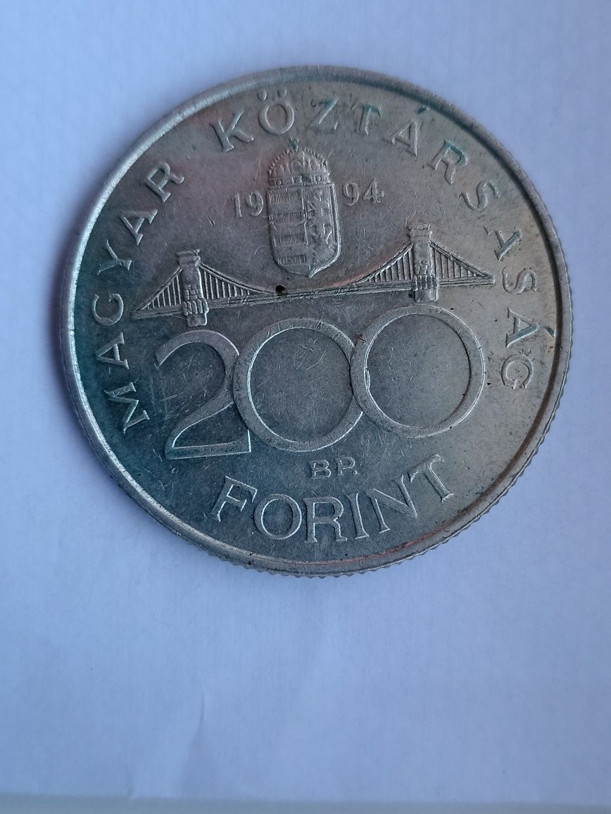 Węgry 200 forintów 1994 Ferenc Deak srebro