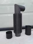 Wymiennik ciepła - radiator 120 mm 130 mm koza kominek  - uniwersalny
