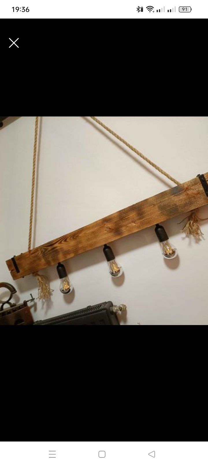 Lampy sufitowe wiszące loftowe w stylu rustykalnym