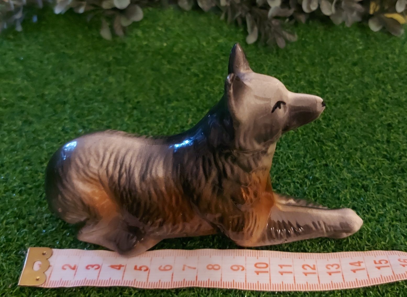 Собачка керамическая фигурка овчарка керамика