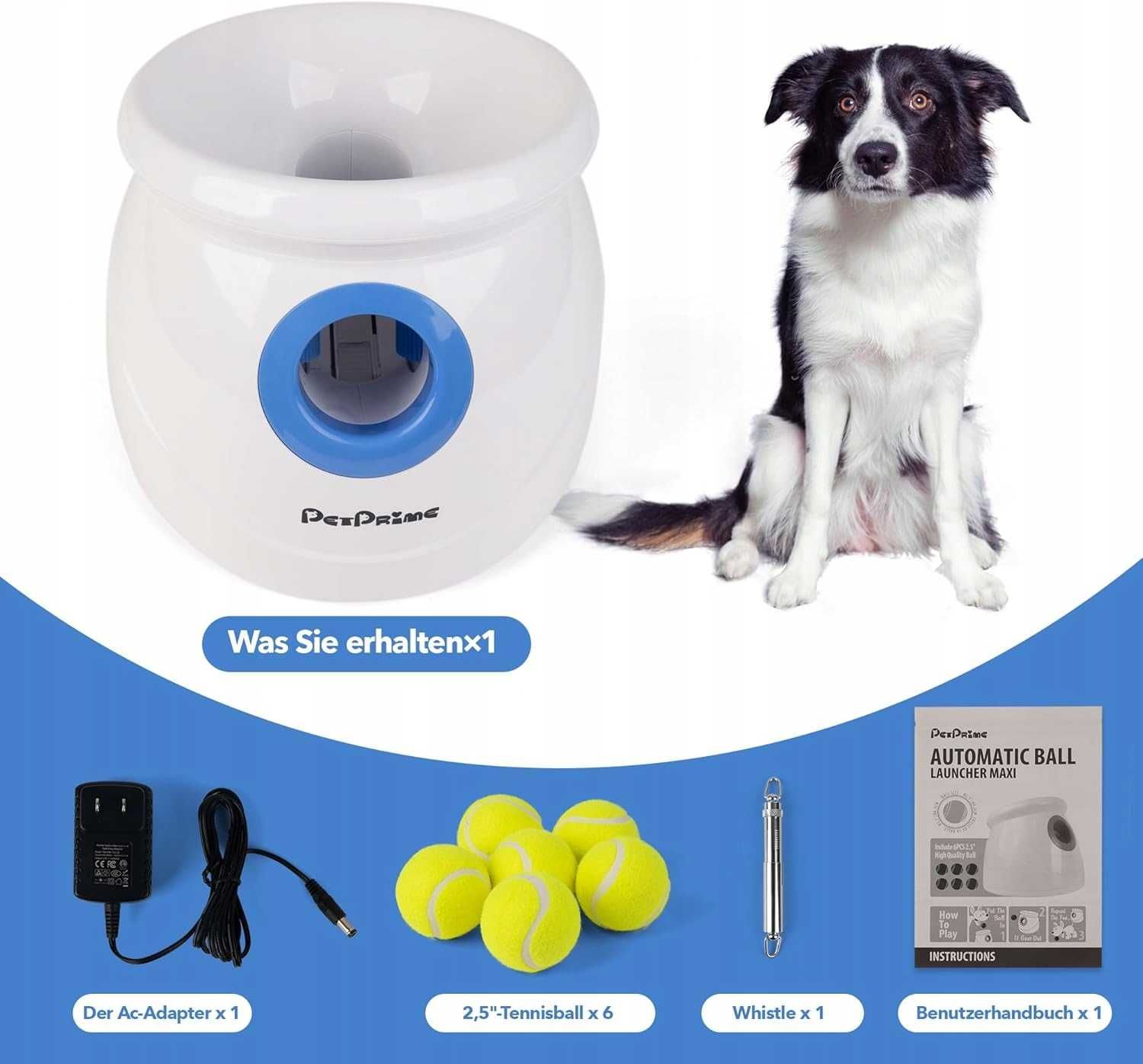 Pet Prime Automatyczna wyrzutnia piłek dla dużych psów NOWE