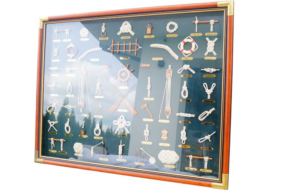 Obraz gablota węzły marynarskie duży 105/81,5 cm marynistyka