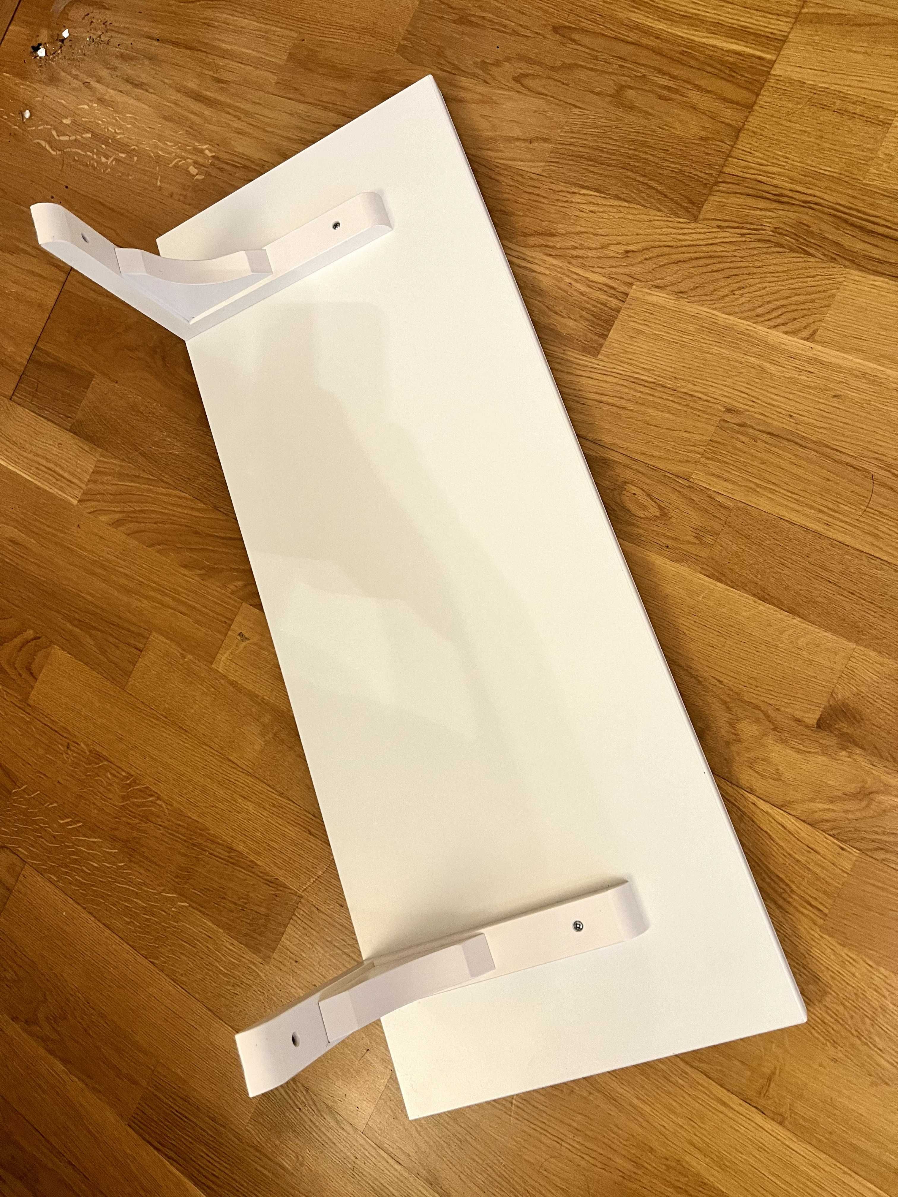 Prateleira c/suporte, branco, 80x30 cm IKEA BERGSHULT / TOMTHULT