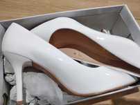 Buty Szpilki Czółenka damskie białe 38