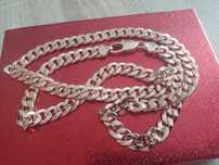 Łańcuszek Pancerka 9mm 63cm Gold Plated 14K