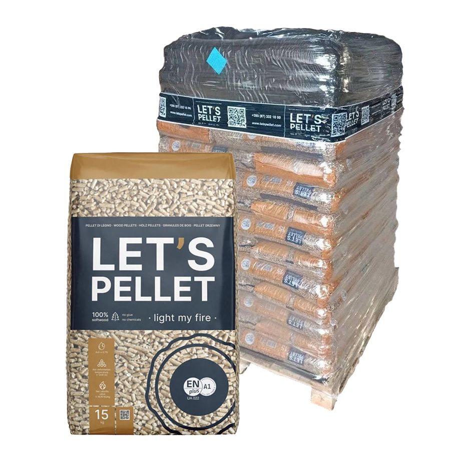 Pellet Certfikowany LET'S PELLET 100% Sosna Sosnowy Pelet Czysty