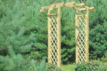 Pergola drewniana szpaler z kratką 230 x 180 x 65 cm - słupek 7x7 cm