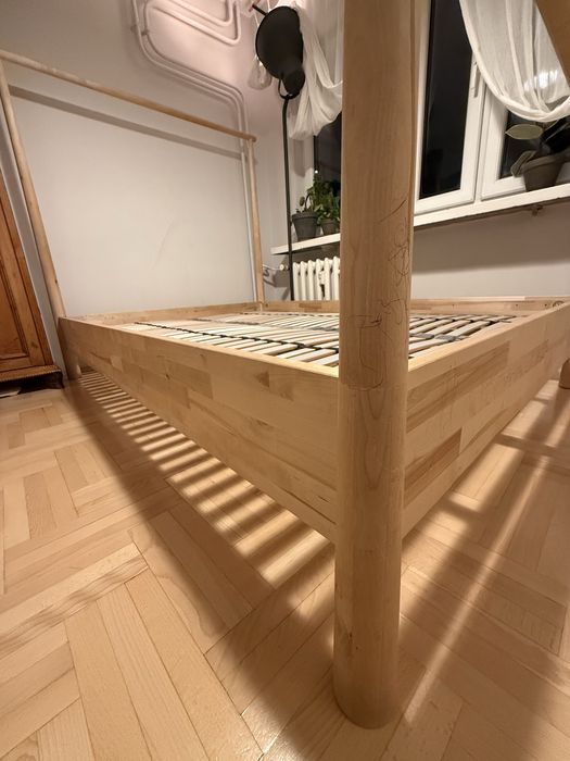 Łóżko, rama Ikea GJÖRA + dno LÖNSET 140x200