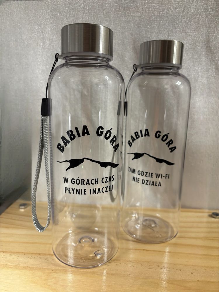 Butelka z Tritanu 500 ml z ręcznie wykonanym napisem “Babia Góra”